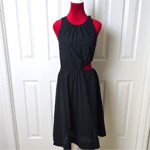 Maeve Anthropologie Cutout Midi dress Black Size M